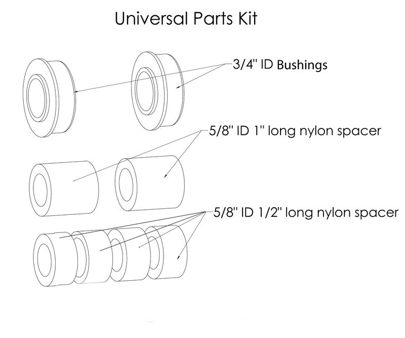 Marathon Industries 20265 Universal Fit Pneumatic (Air-Filled) Wheelbarrow Tire 3" Centered Hub, 5/8" Nylon Bushing with Spacer Kit included, Multi - Image 5